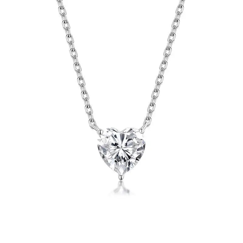 רואן | שרשרת מואיסנייט בצורת לב