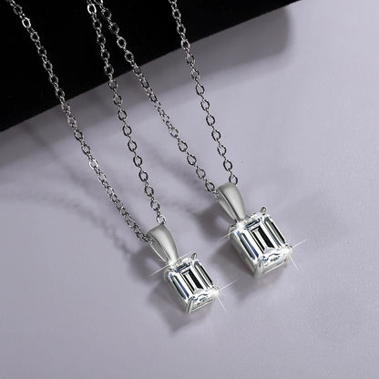 אביגיל | שרשרת מואיסנייט חיתוך אמרלד