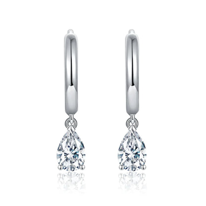 עיינה | עגילי מוסונייט בצורת טיפה