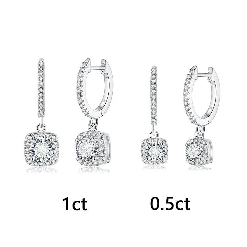 אלנור | עגילי מוסונייט טיפה קלאסיים