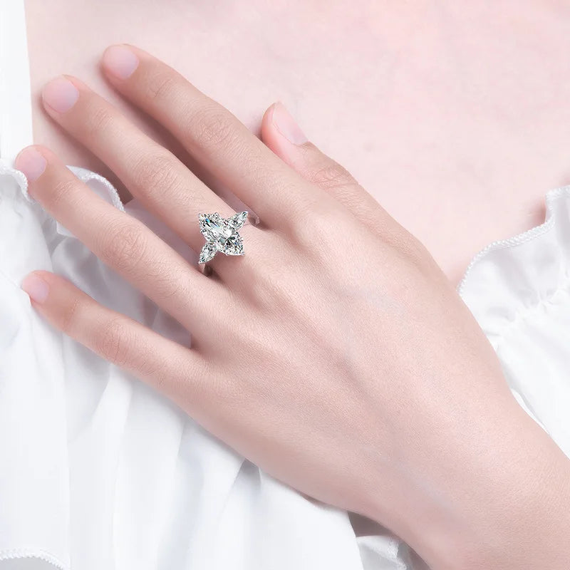 נועה | טבעת מוסונייט מרקיז 3 קראט