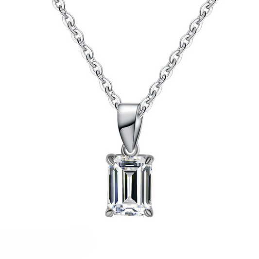 אביגיל | שרשרת מואיסנייט חיתוך אמרלד