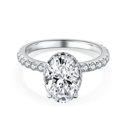 עדי | טבעת מוסונייט אובל 2 קראט