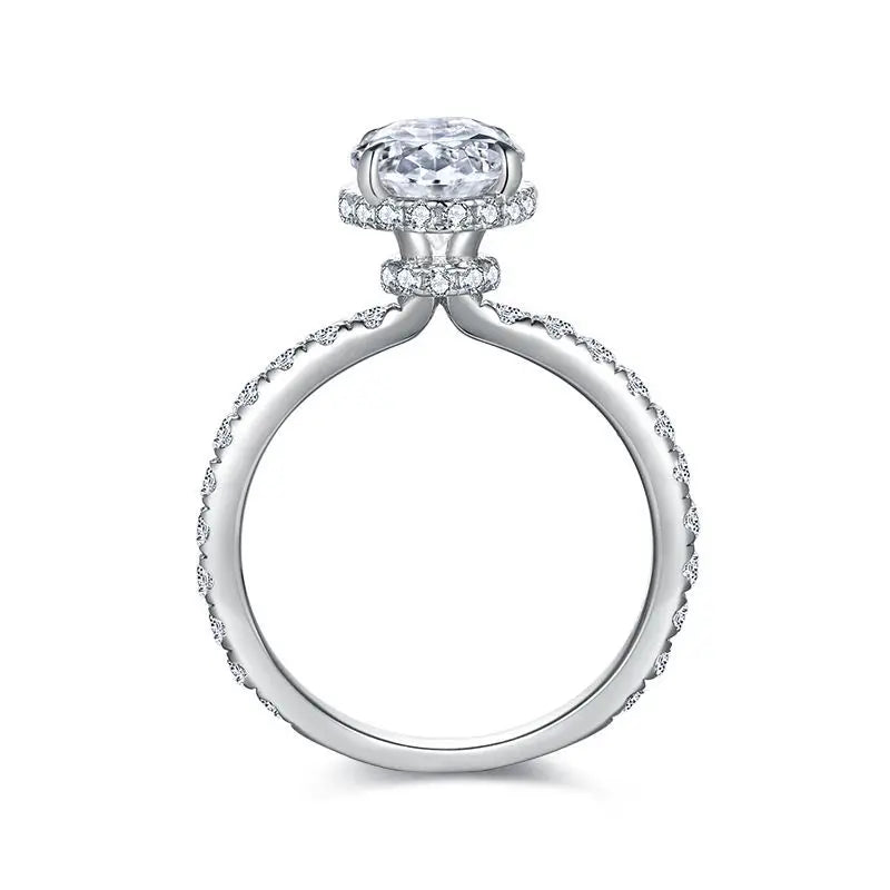 עדי | טבעת מוסונייט אובל 2 קראט