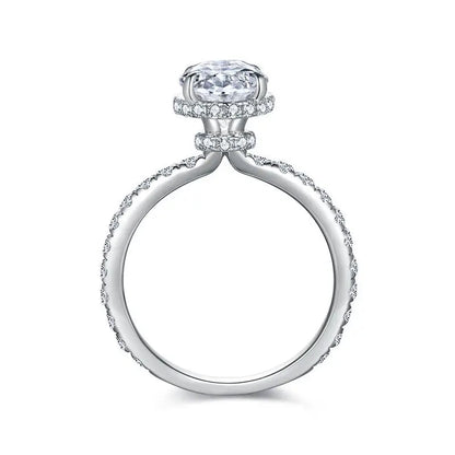 עדי | טבעת מוסונייט אובל 2 קראט