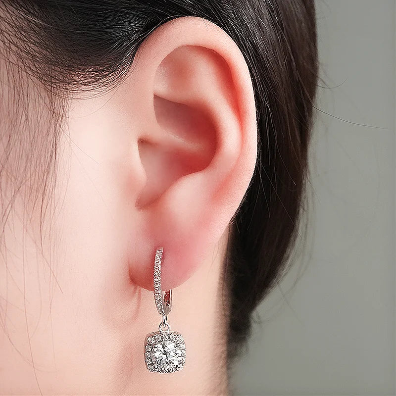 אלנור | עגילי מוסונייט טיפה קלאסיים