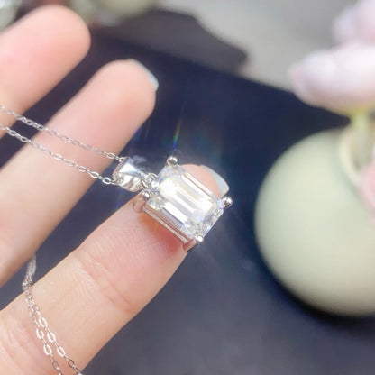 אביגיל | שרשרת מואיסנייט חיתוך אמרלד