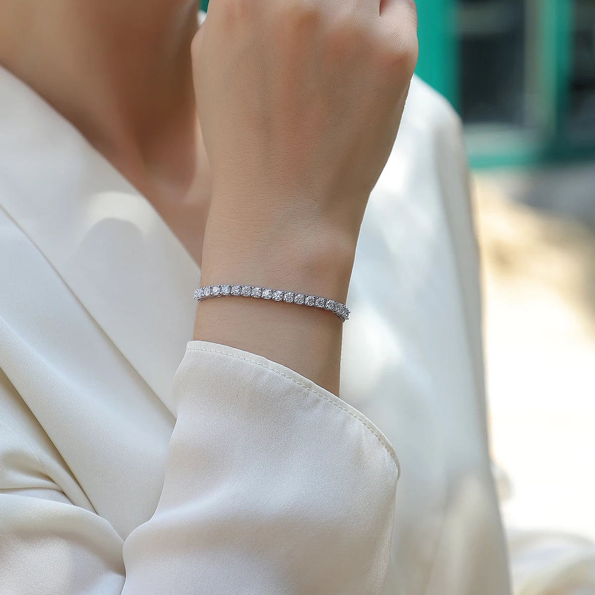 מאיה | צמיד טניס מוסונייט מתכוונן