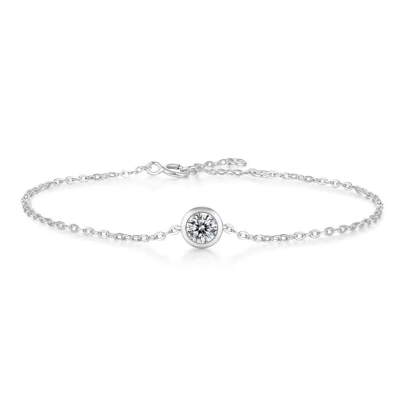 הילה | צמיד מואסנייט עדין בעיצוב קלאסי 