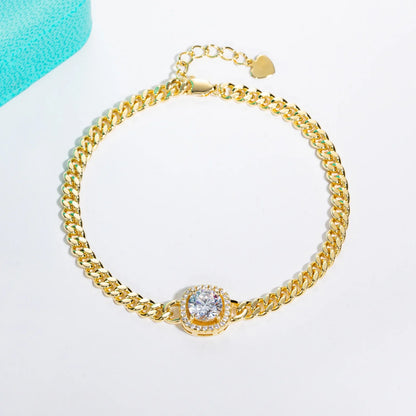 עדינה | צמיד קובני מוסונייט יוקרתי