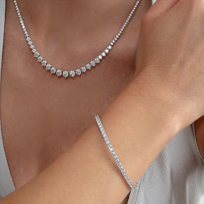 סמא | שרשרת קולייר מוסונייט מדורגת