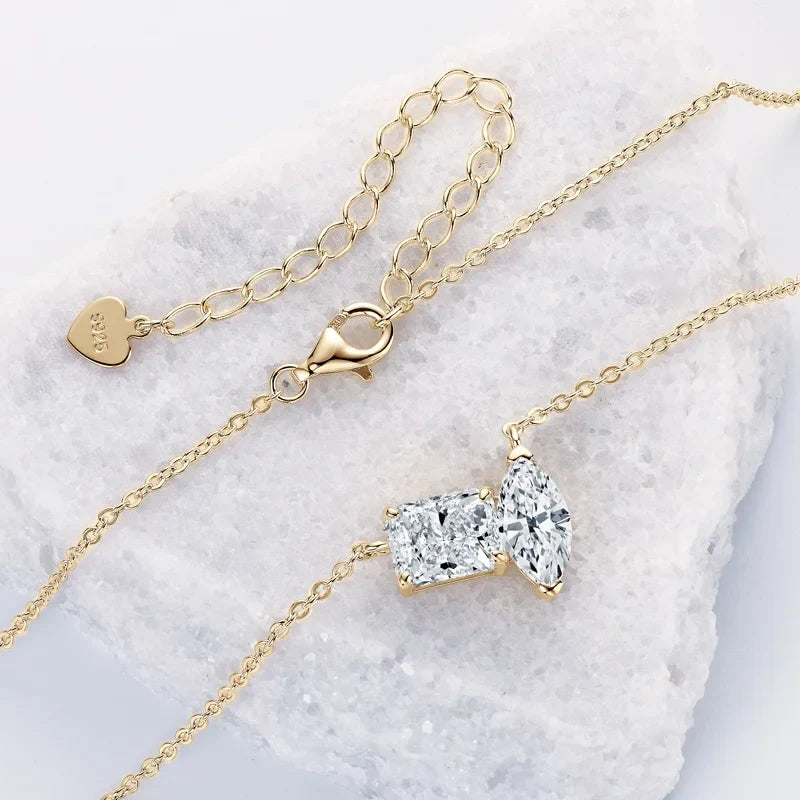 אילין | תליון מואיסנייט בחיתוך רדיאנט ומרקיז