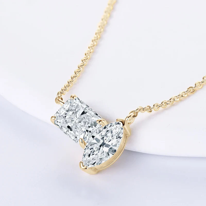 אילין | תליון מואיסנייט בחיתוך רדיאנט ומרקיז