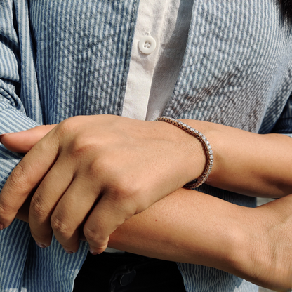 נטע | צמיד טניס מואסנייט 3 מ"מ